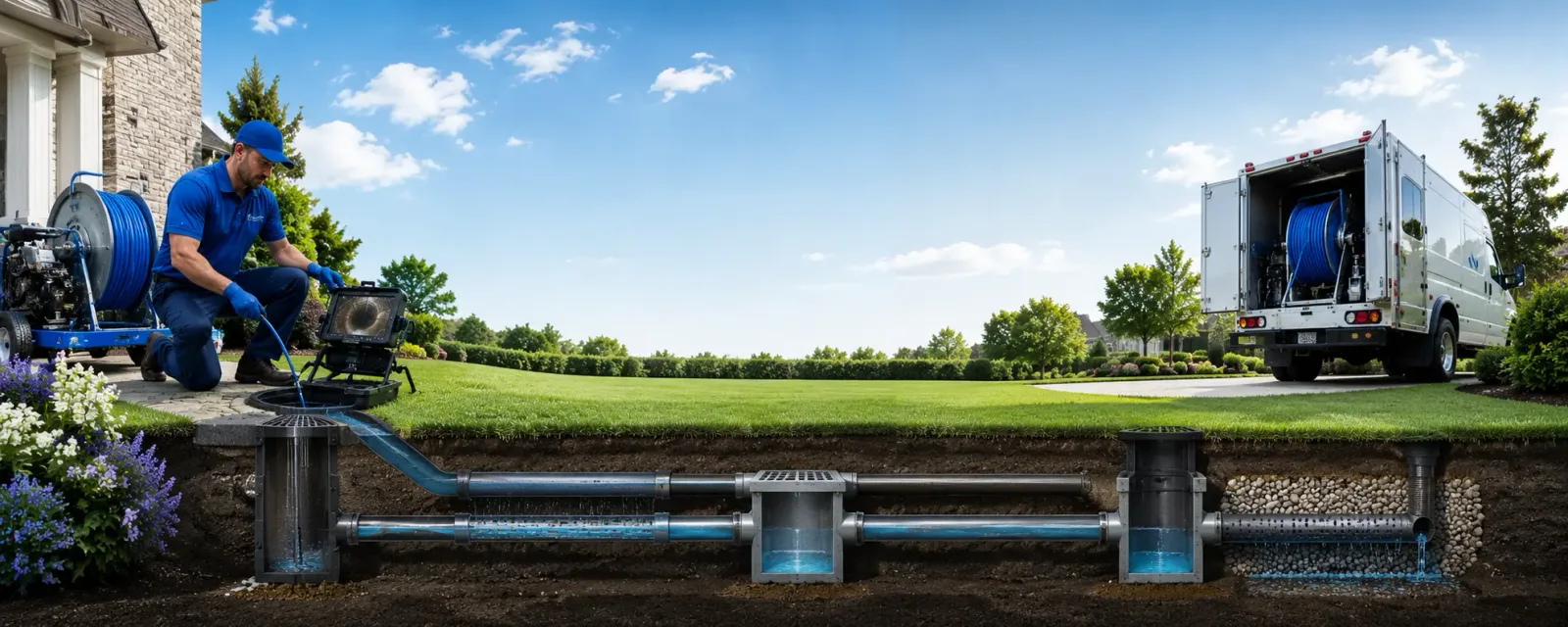 Outdoor drain cleaning information for Gilmanton Iron Works, NH